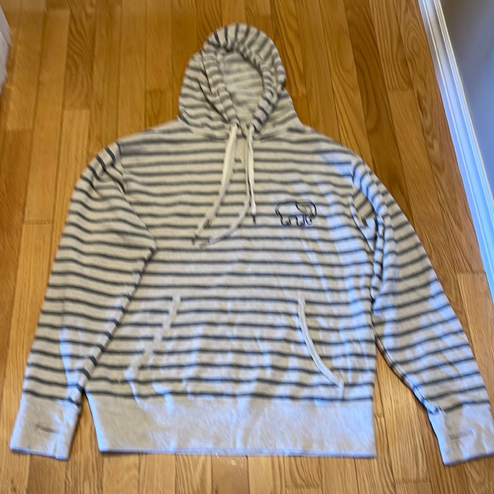 Ivory Ella striped hoodie size large.